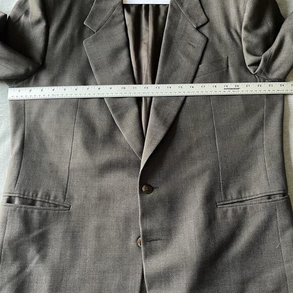 Vintage Canali Sport Coat Mens Brown Milano Bernini Blazer Wool Jacket 48 Italy - Picture 8 of 10